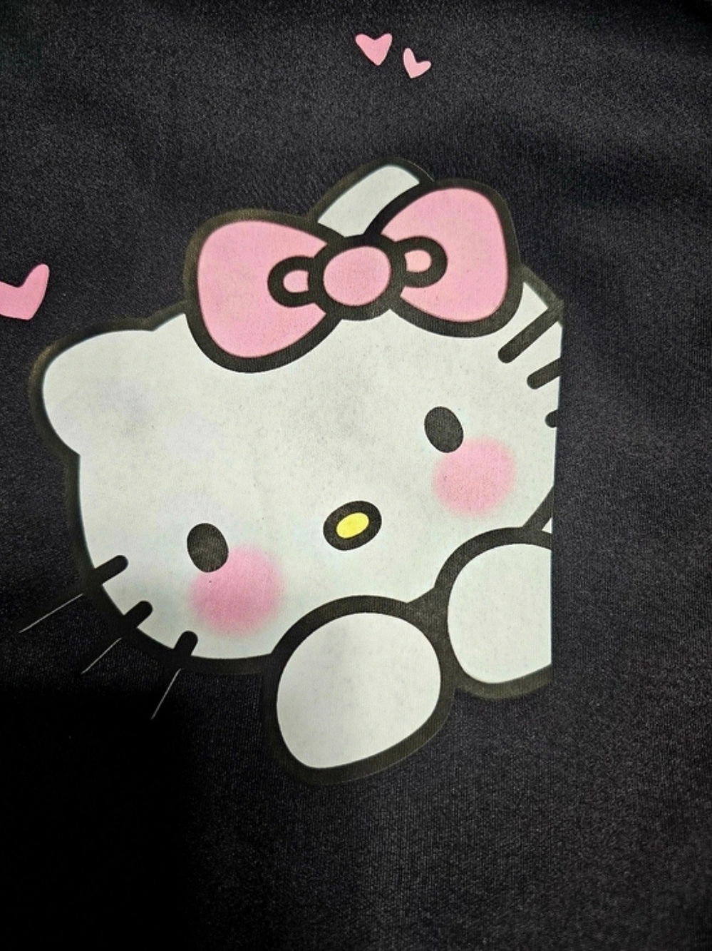 Black & White Varsity With HELLO KITTY Womens Size Xl But Fits Like Large New - Picture 3 of 8